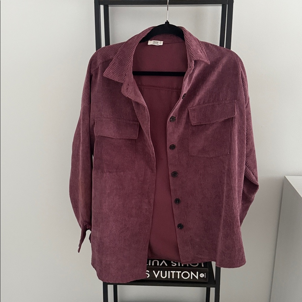 Ardene Mauve Corduroy Button-Up Shirt